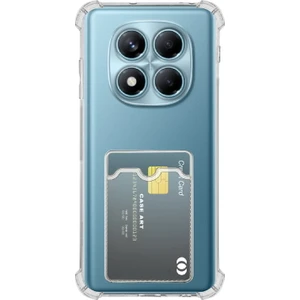 Caseart Xiaomi Poco X7 Kapak ile Uyumlu Kamera Korumalı Kartlıklı Darbe Emici Özellikli Şeffaf Silikon Kılıf