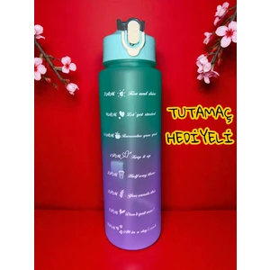 Motivasyon Su Matarası Sporcu Matarası Suluk 900 ml Tutamaç Hediyeli