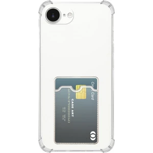 Caseart Apple iPhone 16E Kapak ile Uyumlu Kamera Korumalı Kartlıklı Darbe Emici Özellikli Şeffaf Silikon Kılıf