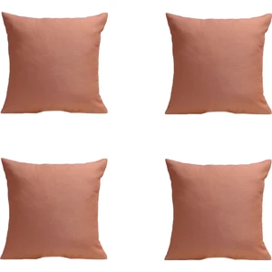 4'lü Keten Görünümlü Kırlent Kılıfı Somon