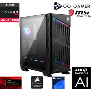 Go Gamer GP5068K AMD Ryzen 9 9950X3D / 64GB DDR5 6000MHz / 2TB 6000-5000mb-sn Gen4 NVMe SSD / RX9070XT 16GB / 360mm Sıvı Soğutma / Windows 11 Pro Masaüstü Bilgisayar