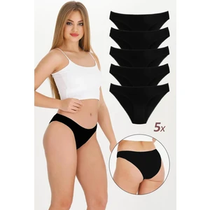 Kadın Beli ve Paçası Dantelli Slip 5'li