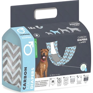 Diapers Erkek Köpekler Için M 18LI Karbonlu Külot