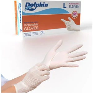 Latex Pudrasız Eldiven (L) 100LÜ Paket