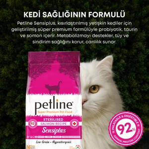 Kısırlaştırılmış Somonlu Yetişkin Kedi Maması 20KG ( 2 x 10 Kg ) - SENSIPLUS