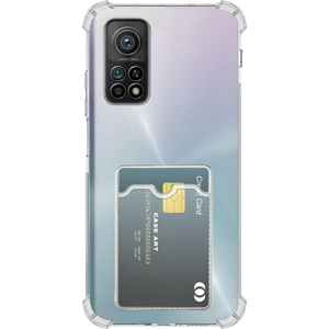 Caseart Xiaomi Mi 10T Kapak ile Uyumlu Kamera Korumalı Kartlıklı Darbe Emici Özellikli Şeffaf Silikon Kılıf