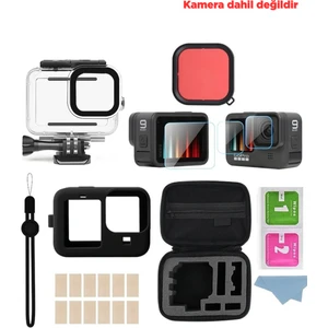 Gopro Hero 9-10-11-12 Black Başlangıç Aksesuar Seti -Taşıma Çantası İle Birlikte