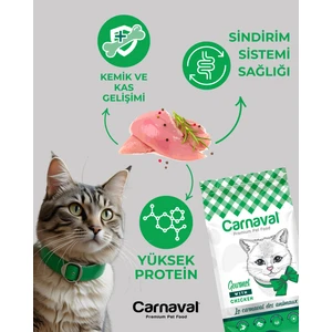 Gourmet Tavuklu ve Sebzeli Gurme Yetişkin Kedi Maması, Renkli Taneli 4.5kg (3x1.5kg)