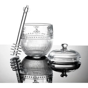 Madame Coco Abeille Kaşıklı Cam Bal Kavanozu - Şeffaf - 240 ml