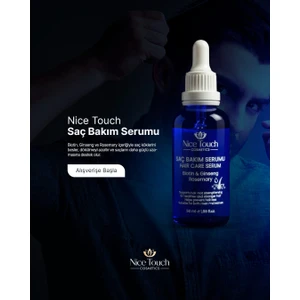 NİCE TOUCH KOZMETİK Saç Bakım Serumu, Biotin ve Bitkisel Özlü, Yoğun ve Besleyici Bakım, 50 ml