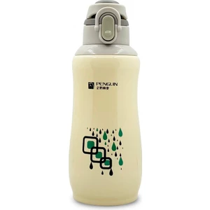 Sema Baby Penguen Kilitli Paslanmaz Çelik Bebek Termosu 600 Ml - Krem