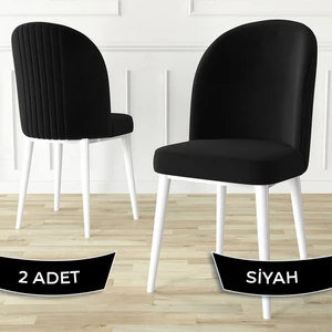 Aste Serisi 2 Adet Mutfak Sandalyesi Metal Beyaz Iskeletli 1. Sınıf Babyface Kumaş