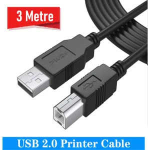Printer Cable (Filtreli) USB 2.0 Yazıcı Kablosu Hp Epson Canon Xerox Brother (3 Mt)