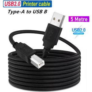 5 Metre Filtreli USB 2.0 Uzatma Kablosu High Speed