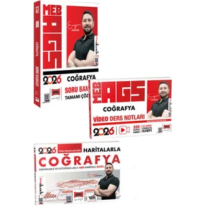 Yargı Yayınları 2026 Meb-Ags Coğrafya Soru Bankası - Video Ders Notları - Haritalarla Coğrafya Seti (Engin Eraydın)