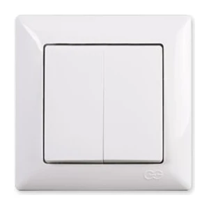 Günsan Visage Beyaz Komütatör Anahtar Çerçeveli