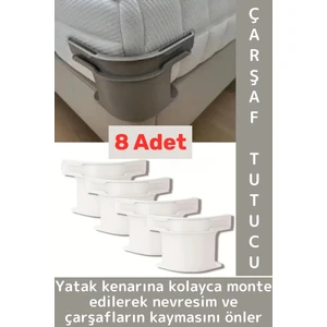 Pratik Nevresim Yorgan Kılıfı Çarşaf Tutucu Sabitleyici Yastık Nevresim Sabitleyici Aparat 8 Adet
