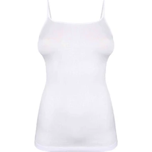 DOREANSE 9360 BAYAN MİCRO MODAL FİTİLLİ İNCE ASKI BEYAZ ATLET