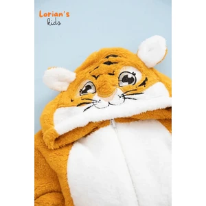 Welsoft Kaplan Yumuşak Peluş Fermuarlı Bebek Tulumu - 1 Yaş
