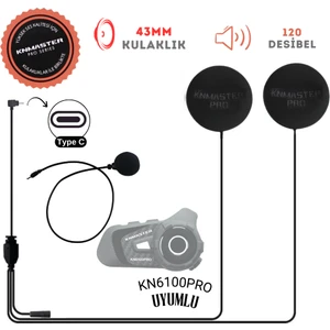 KN6100 Pro Kapalı Kask Kulaklık Mikrofon Seti