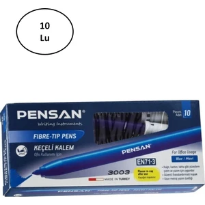 Keçeli Kalem 3003 Ofis Tipi Mavi 10'lu