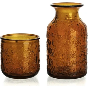 San Miguel Flora Bardaklı Sürahi Turuncu 21 Cm