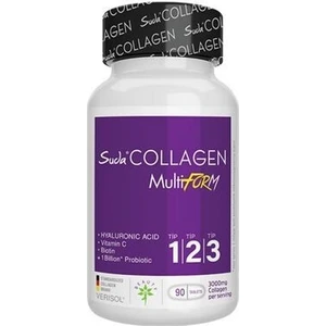 Collagen Multiform 90 Tablet - Tip 1-2-3, Patentli Aromasız Kolajen Peptit İçeren Takviye Edici Gıda, Almanya Menşeli