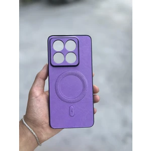 Xiaomi Redmi Note 14 Pro 5g Uyumlu Magsafe Özellikli Deri Görünümlü Silikon Kılıf