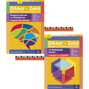 Değerlendirme ve Geliştirme (7-8yaş)-Dikkat Zeka, 10 Dakikalık Testler (7-8 Yaş)-Dikkat Zeka(2kitap)