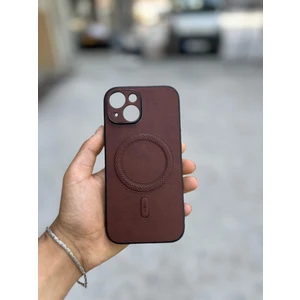 Samsung Galaxy S25 Ultra Uyumlu Magsafe Özellikli Deri Görünümlü Silikon Kılıf