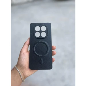 Xiaomi Redmi Note 14 Uyumlu Magsafe Özellikli Deri Görünümlü Silikon Kılıf