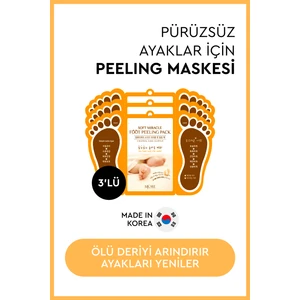Mjcare Miracle Foot Peeling Pack - Mjcare Çorap Tipi Ayak Peeling Maskesi 3'lü