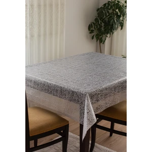 Decorecor Lüks Silinebilir Hijyenik Iplik Desen Şeffaf Kaplama Pvc Muşamba Masa Örtüsü 033-W
