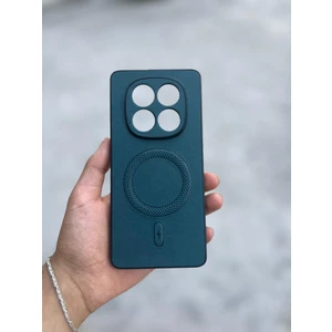 Xiaomi Redmi Note 14 Uyumlu Magsafe Özellikli Deri Görünümlü Silikon Kılıf