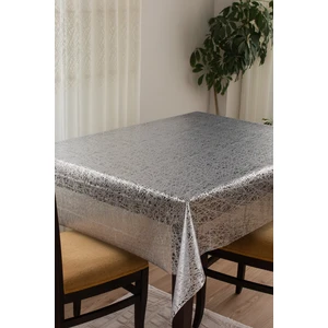 Decorecor Lüks Silinebilir Hijyenik Iplik Desen Şeffaf Kaplama Pvc Muşamba Masa Örtüsü 033-R
