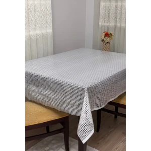 Decorecor Lüks Silinebilir Hijyenik Hasır Desen Şeffaf Kaplama Pvc Muşamba Masa Örtüsü 043-W