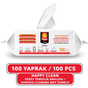 Happy Clean Yüzey Temizleme Havlusu 100 Lü