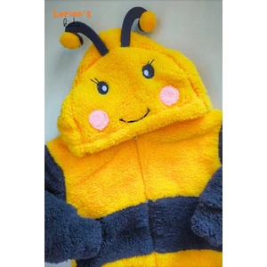 Welsoft Arı Yumuşak Peluş Fermuarlı Bebek Tulumu - 4 Yaş