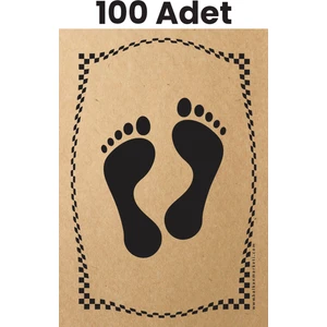 Kraft 120GR Sade Ayak Izi Oto Paspas Kağıdı 100 Adet - 35X50CM - Kalın Kağıt Baskılı