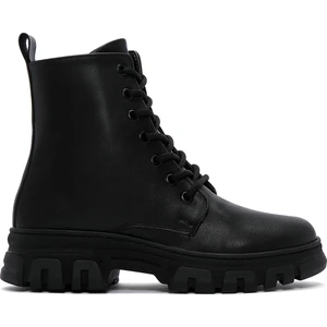 Kadın Siyah Fermuarlı Postal Bot 25WFE220318