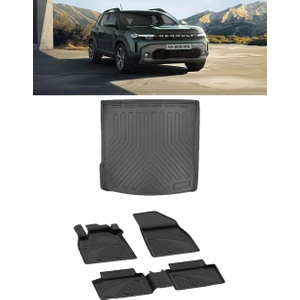 Renault Duster 2025 ve Sonrası 4.5d Paspas 3D Rizline Bagaj Havuzu Set