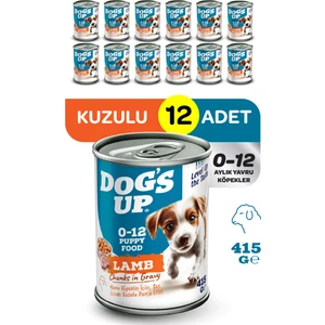 Dogs Up Yaş Yavru Köpek Maması Kuzu Etli 415GR 12LI