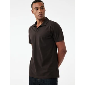 Regular Fit Kısa Kollu Pike Kumaş Pamuklu Polo Yaka Tişört