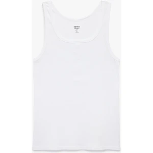 Bisiklet Yaka Kolsuz Slim Fit Ribanalı Pamuklu 2'li Atlet Seti