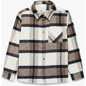 Flanel Kumaş Cepli Uzun Kollu Klasik Yaka Oduncu Gömleği