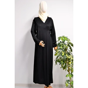 Kadın Yandan Bağlamalı Pamuklu Penye Namaz Elbisesi – 38-48 Beden