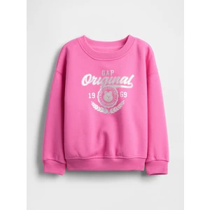 Kız Bebek Pembe VintageSoft Logo Sweatshirt