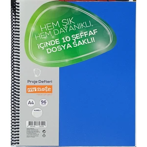 Neon Project A4 96 Yaprak Kareli Defter