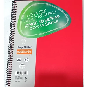 Neon Project A4 96 Yaprak Kareli Defter