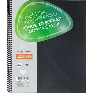 Neon Project A4 96 Yaprak Kareli Defter